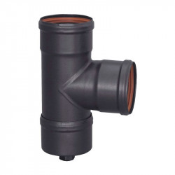 comprar Te para pellet de 90º de 80 mm con tapón. PRACTIC online -