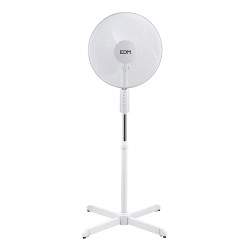 comprar Ventilador de pie blanco potencia: 50w aspas: ø40cm altura regulable 110-130cm edm online - EDM