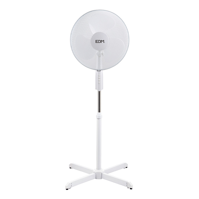 comprar Ventilador de pie blanco potencia: 50w aspas: ø40cm altura regulable 110-130cm edm online - EDM comprar Ventilador de pie blanco potencia: 50w aspas: ø40cm altura regulable 110-130cm edm online - EDM