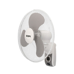 Ventilador de pared. blanco. potencia: 45w aspas: ø40cm con mando a distancia. ø43cm edm