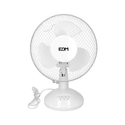 Ventilador de sobremesa blanco potencia: 25w aspas: ø23x36cm edm