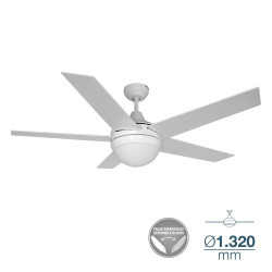 Ventilador de techo modelo adriatico blanco potencia: 60w aspas: ø132cm con mando a distancia edm