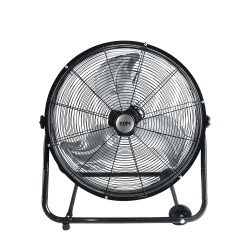 Ventilador industrial de suelo con ruedas. negro. potencia: 180w aspas: ø60x70cm edm