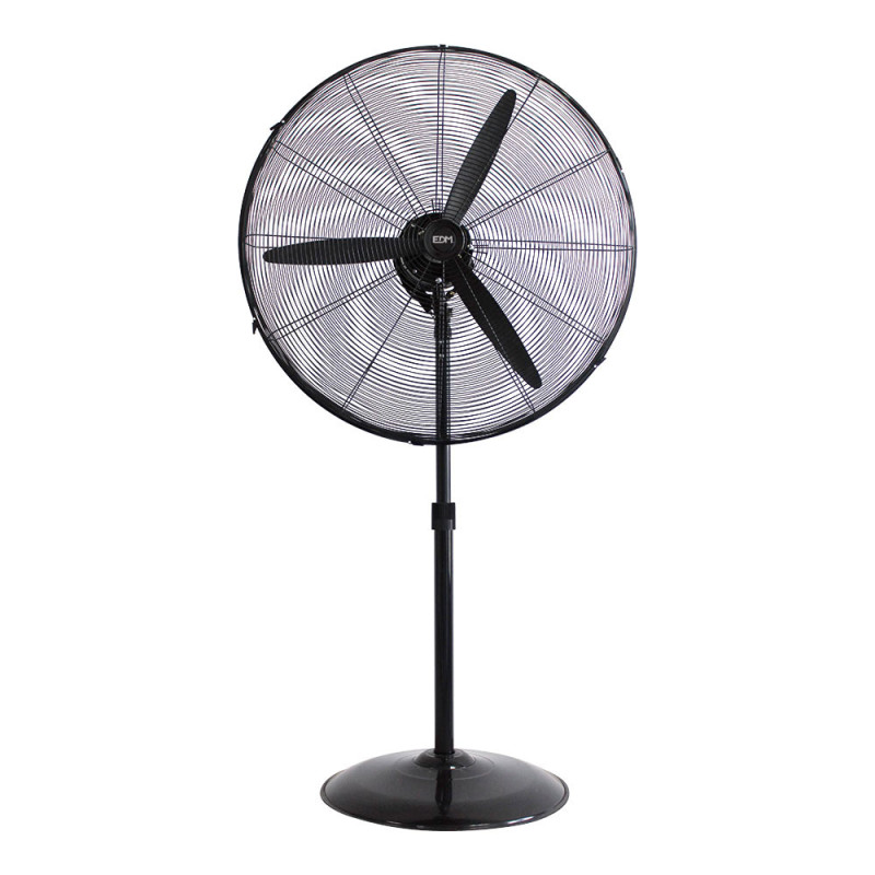 comprar Ventilador de pie industrial oscilante. con base circular negro potencia: 180w aspas: ø60cm altura regulable 117-156c...