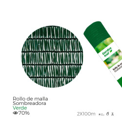 comprar Rollo de malla sombreadora. color verde 70% 2x100m edm online - EDM