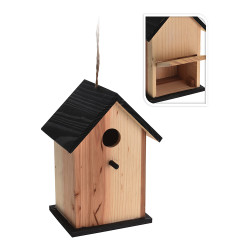 comprar Casita para pájaros. fabricada en madera. color madera 15,5x13x22cm online - NO DISPONIBLE