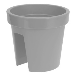 comprar Maceta de inyección color gris para balcones ø28cm online - PLASTIKEN