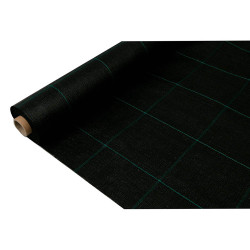 Malla de ocultación alta NATERIAL de polietileno 1x3 m gris/negro