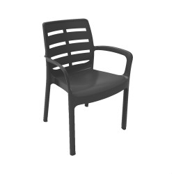 comprar Sillon apilable color: negro 60,5x54x82cm modelo: borneo progarden online - IPAE PROGARDEN