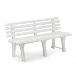 comprar Banco de jardin color: blanco 145x49x74cm modelo: orchidea ipae progarden online - IPAE PROGARDEN