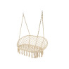 comprar Columpio de algodon doble modelo bali con flecos 153x83x130cm color crema online - FSC