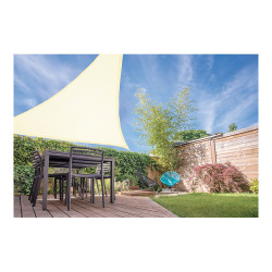 Toldo vela triangulo color: crema 3,6x3,6x3,6m ambiance