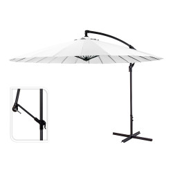 comprar Parasol excentrico altura maxima 3m ø300cm color: blanco online - AMBIANCE