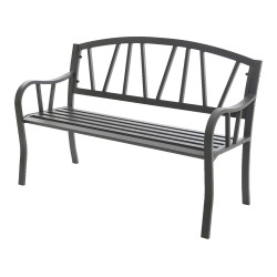 comprar Banco de hierro color: antracita 123x53x86cm para exterior online - NO DISPONIBLE
