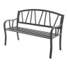 comprar Banco de hierro color: antracita 123x53x86cm para exterior online - NO DISPONIBLE
