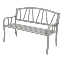 comprar Banco de hierro color: gris 123x53x86cm para exterior online - NO DISPONIBLE