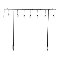 comprar Soporte para mesa de exterior con 10 bombillas de led a pilas blanco cálido online - MICA DECORATIONS