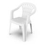 comprar Sillón apilable respaldo bajo color: blanco 56x54x80cm modelo: lyra progarden online - PRO GARDEN