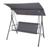 comprar Balancín de jardín con toldo 170x120x150cm color gris oscuro online - PRO GARDEN