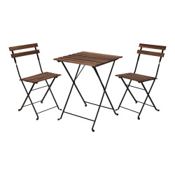 comprar Set jardin mesa y dos sillas madera acacia online - NO DISPONIBLE