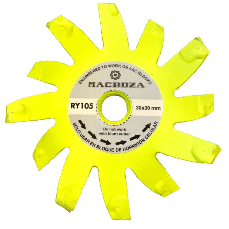 comprar Fresa de corte RY105 para rozadora de pared MACROZA especial para Hormigión Celular, AAC, Xella, Yto online - Macroza
