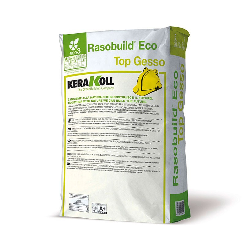 Rasobuild Eco Top Gesso Blanco 20Kg. Kerakoll