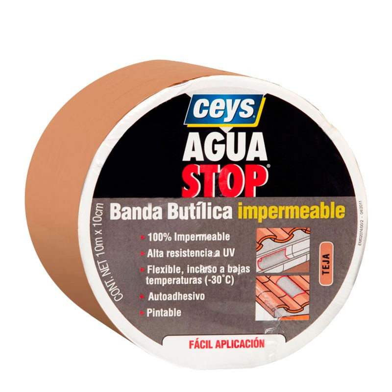 comprar Aguastop Banda Impermeable Butilo Teja 10 cm. x 10 mt. Ceys online - Ceys