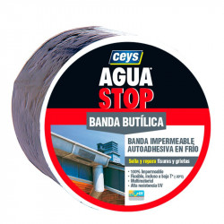 Aguastop Banda Impermeable Butilo  gris 10 cm. x 10 mt. Ceys.