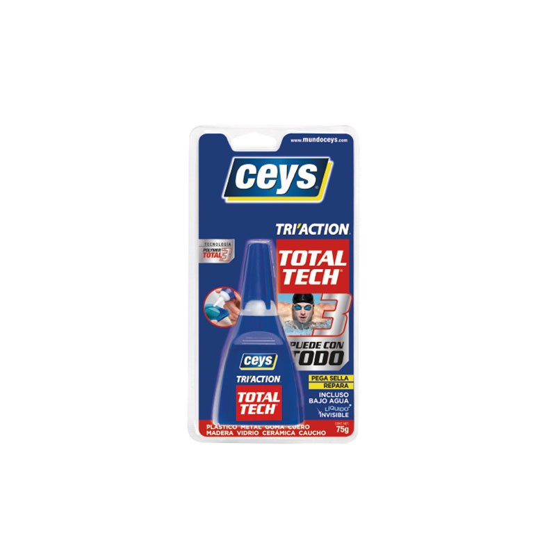 Ceys Total Tech Tubo 125 ml. Blanco, Pega, Sella, Repara, Taller