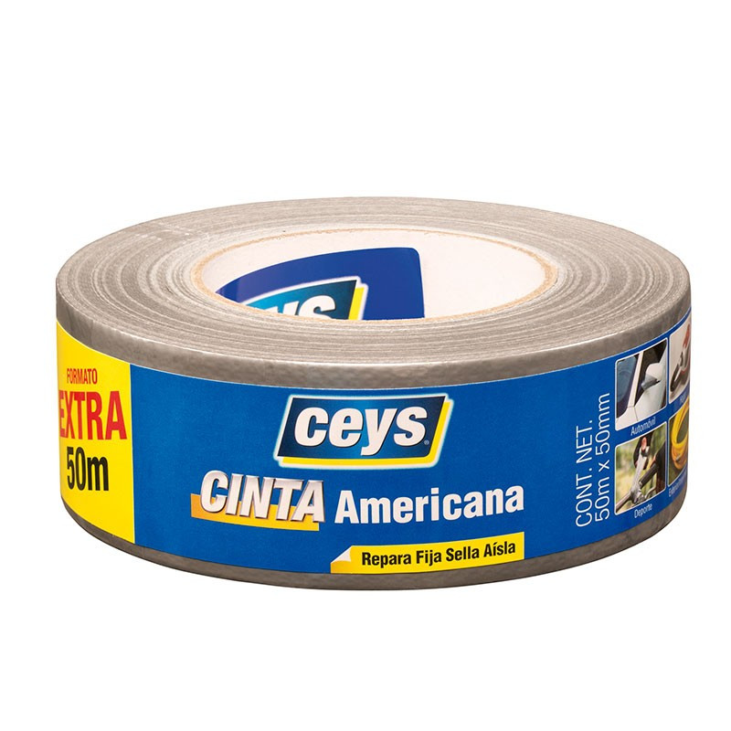 comprar Tackceys Cinta Americana Plata Rollo 50 mt. x 50 mm. Ceys online - Ceys