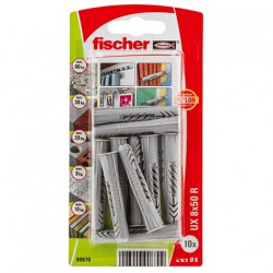 Taco universal UX 8 x 50 R K con reborde Fischer