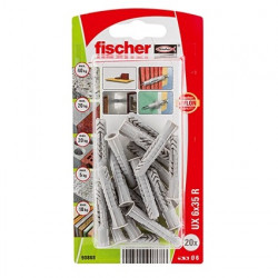 comprar Taco universal UX 6 x 35 R K con reborde Fischer online - Fischer