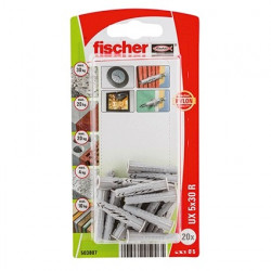 comprar Taco universal UX 5 x 30 R K con reborde Fischer online - Fischer