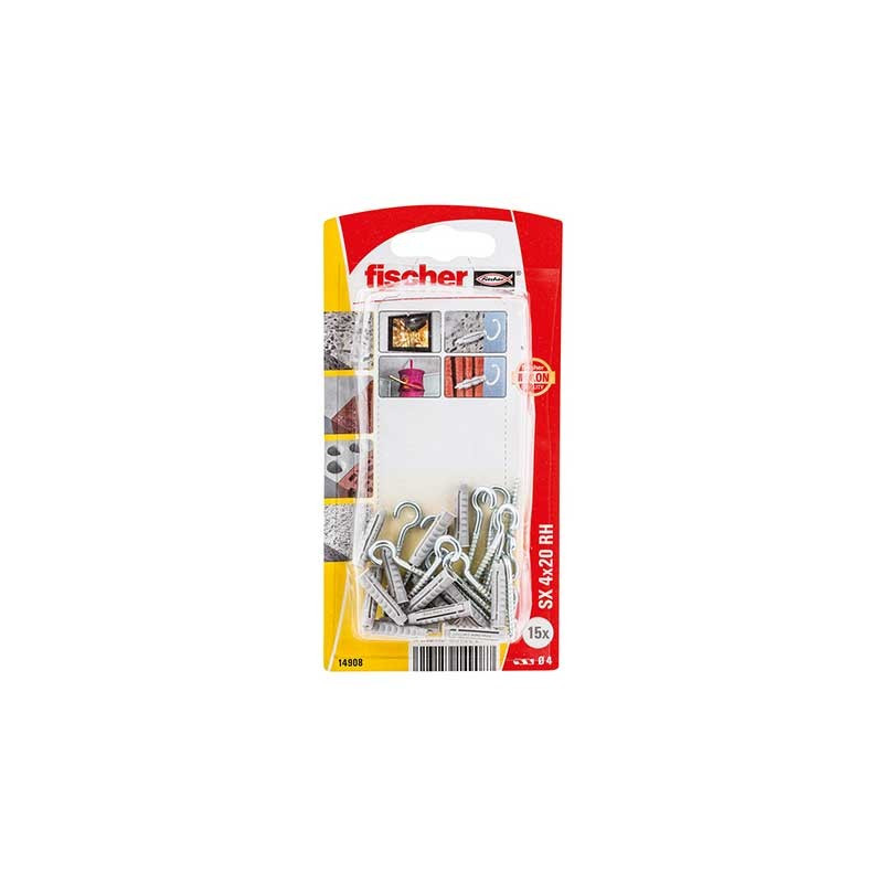 comprar Taco de expansión SX 4 x 20 RH con hembrilla abierta Fischer online - Fischer