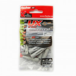 comprar Taco universal UX 8 x 40 R con borde y tornillo Fischer online - Fischer