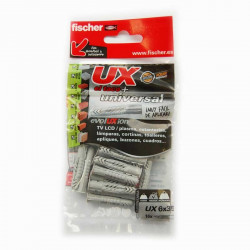 Taco universal UX 6 x 35 R largo con borde Fischer