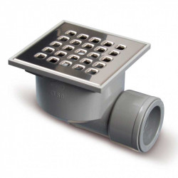 comprar Sumidero PVC Rejilla Ac. Inox Salida Horizontal 50/40 S-191 Jimten online - Jimten