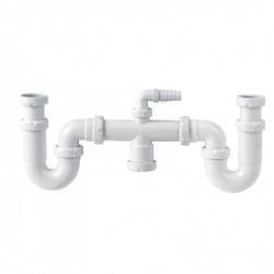 comprar Sifón Fregadero Curvo Doble Extensible 1 1/2" S-30 Jimten online - Jimten
