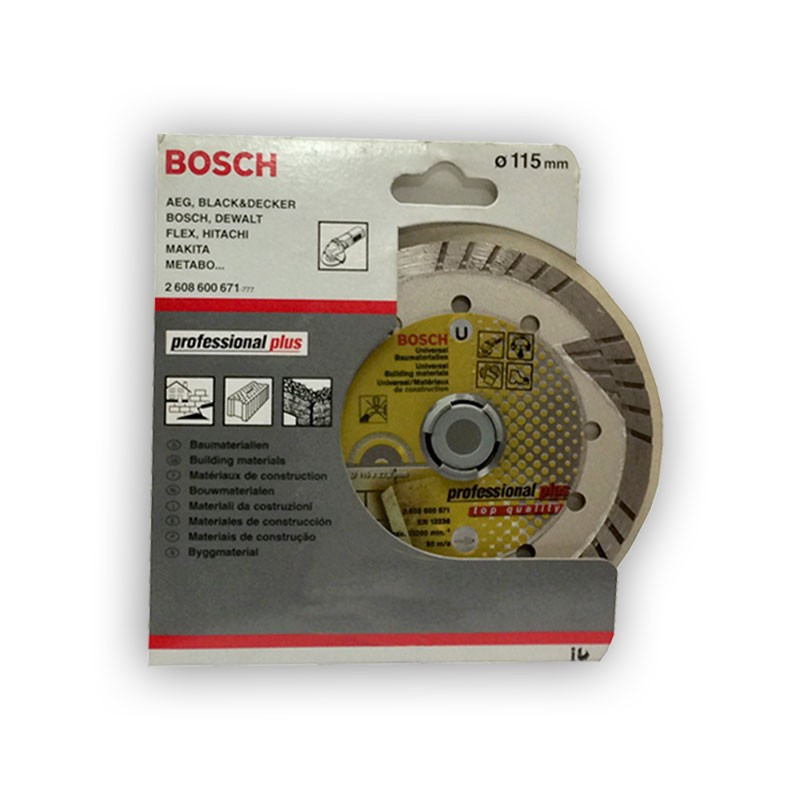 Disco diamante Professional plus Bosch Ø115mm. Disco diamante Professional plus Bosch Ø115mm.