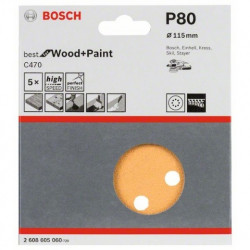 comprar Lija Excentrica Best Wood Gr.80 115 mm. online - Bosch