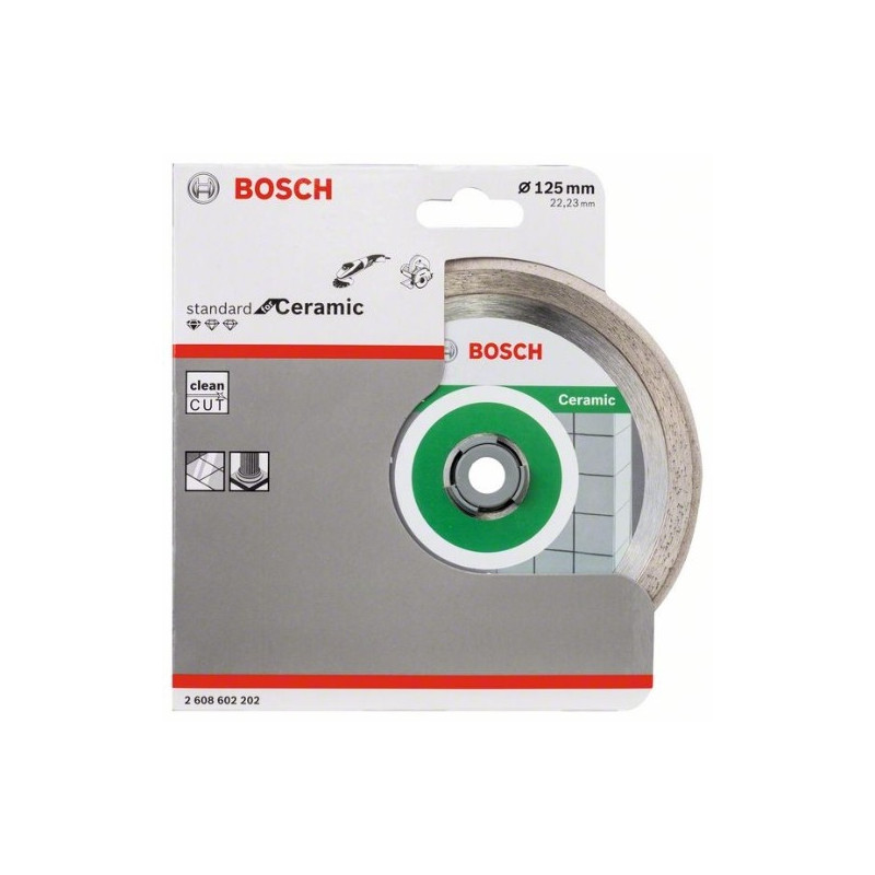 Disco tronzador de diamante Bosch Standard for Ceramic Ø125mm.