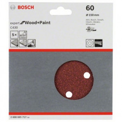 Hoja de lija Bosch Expert for Wood and Paint C430 Grano 60 Ø150mm.