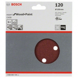 comprar Hoja de lija Bosch Expert for Wood and Paint C430 Grano120 150mm online - Bosch