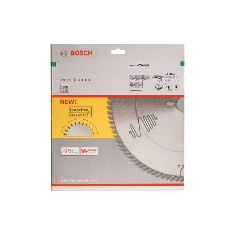 Hoja de sierra circular Bosch Expert for Wood Ø250mm.