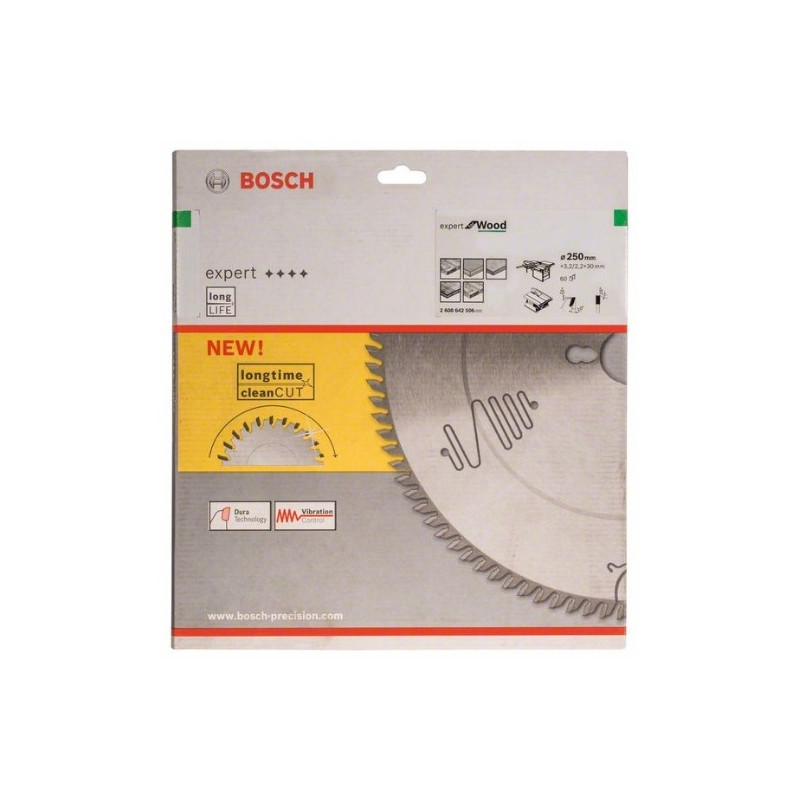 comprar Hoja de sierra circular Bosch Expert for Wood Ø250 mm. ATB 60 online - Bosch