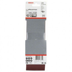 Estuche de 3 bandas de lija Bosch Best for Wood and Paint X440 Grano 120 75x457 mm.