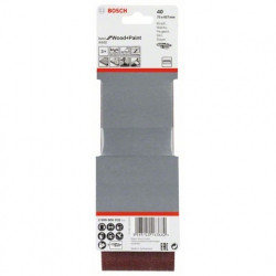 Estuche de 3 bandas de lija Bosch Best for Wood and Paint X440 Grano 40 75x457mm.