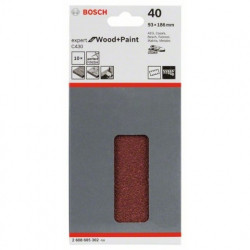 Hoja de lija Bosch Expert for Wood and Paint C430 Grano 40 93x186mm.