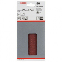 Hoja de lija Bosch Expert for Wood and Paint C430 Grano 80 93x186mm.