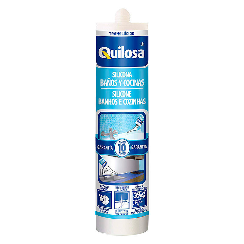 comprar Silicona Baños y Cocinas 280 ml Translúcido Quilosa online - Quilosa